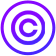 Purple copyright symbol, consisting of a letter C inside a circle, on a white background.