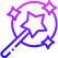 A purple magic wand with a star-shaped tip and sparkling stars around it.