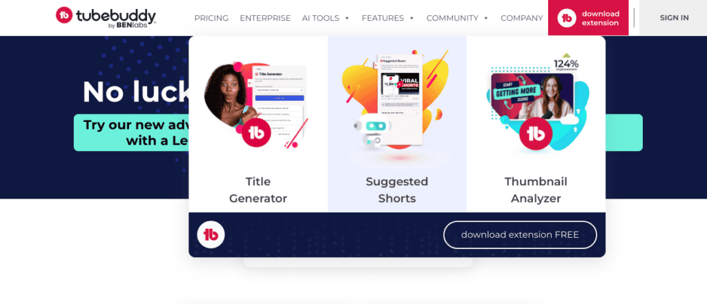 TubeBuddy Homepage