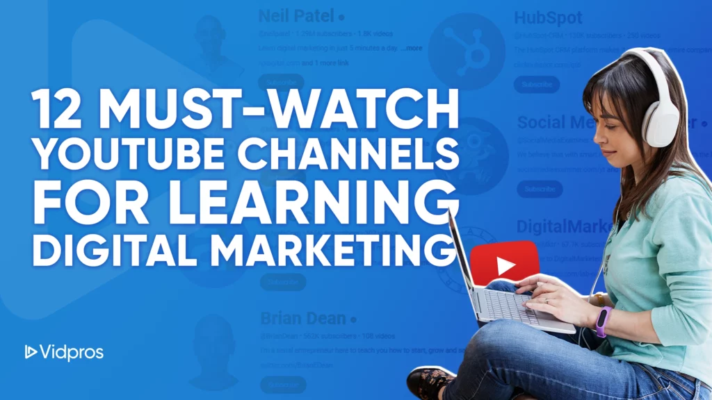 YouTube channels for learning digital marketing