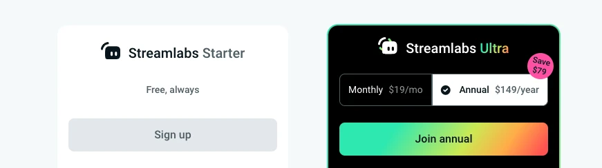 Streamlabs Pricing Plan