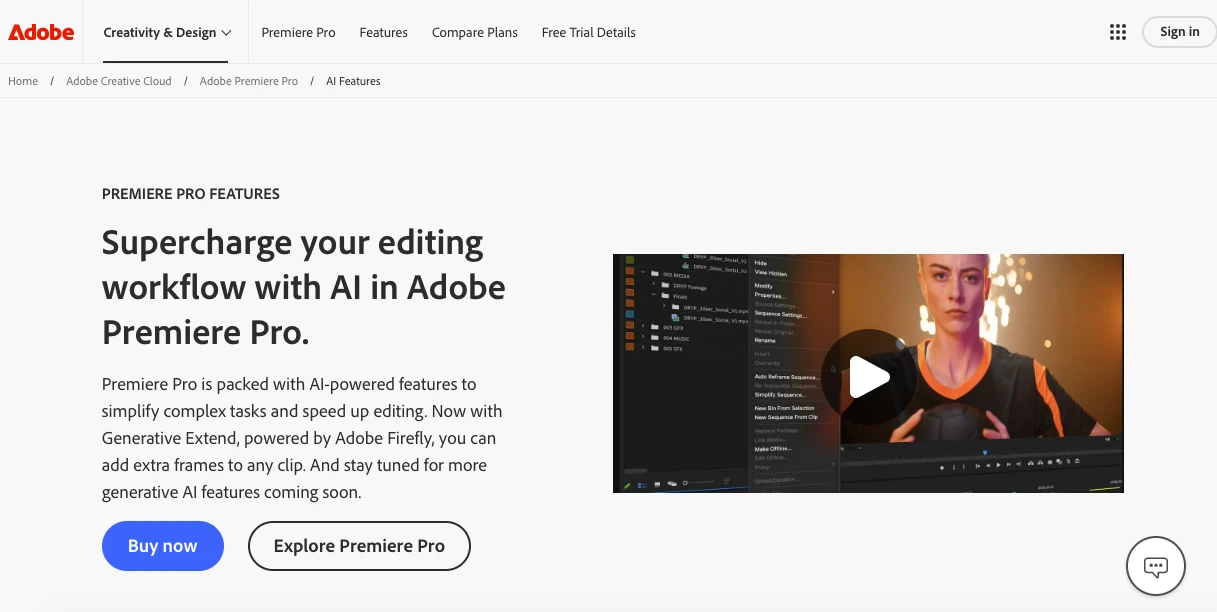 Adobe Premier Pro AI
