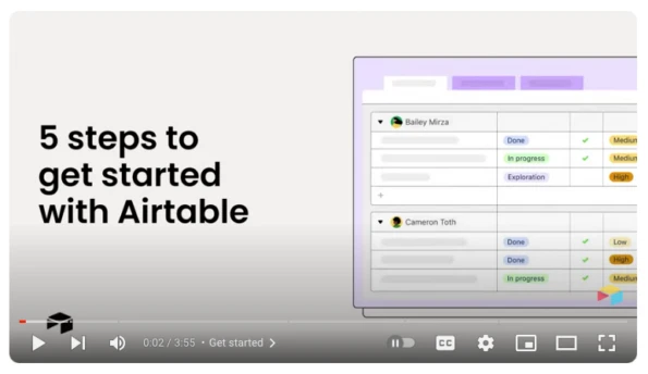 Airtable Demo Video