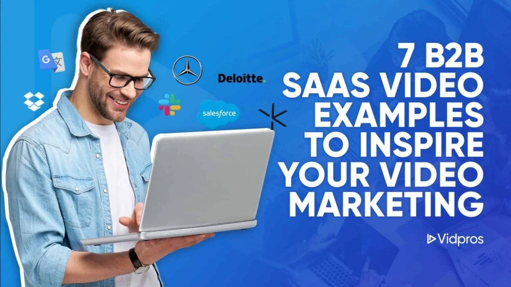 man looking on a laptop for B2B SaaS video examples