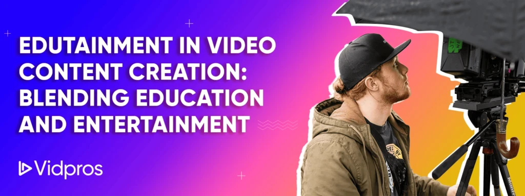 man doing video for edutainment
