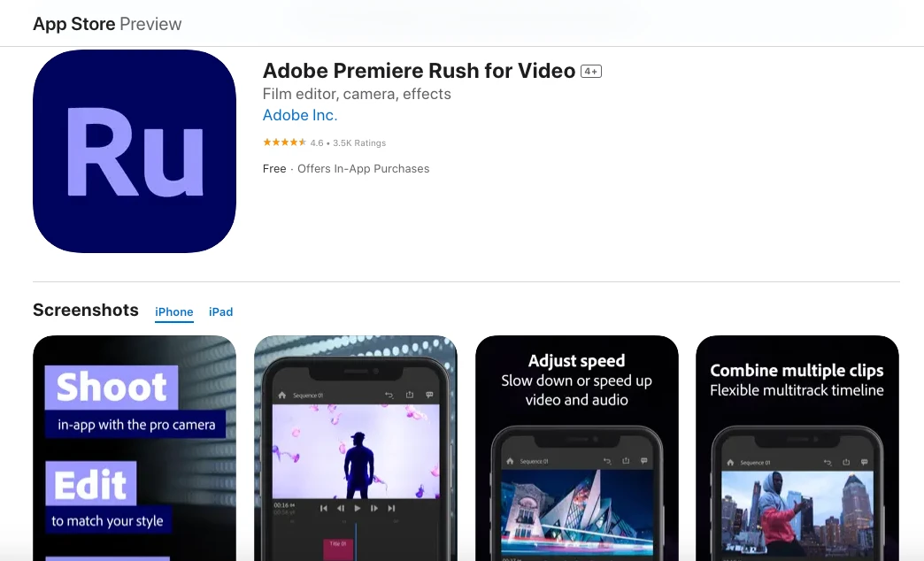 Adobe Premiere Rush