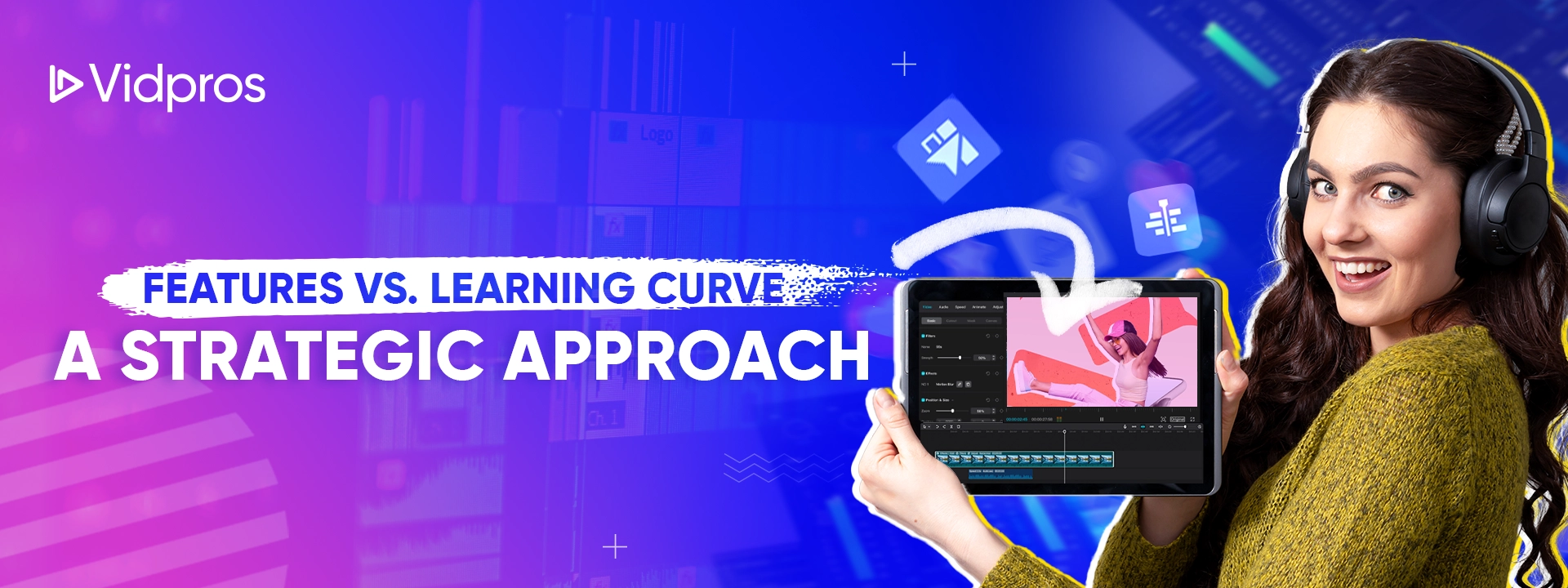 a woman showing features vs learning curve