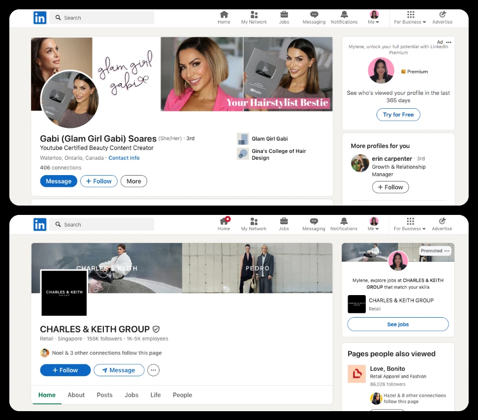 LinkedIn Creator and Company Page