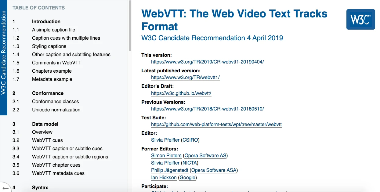 WebVTT