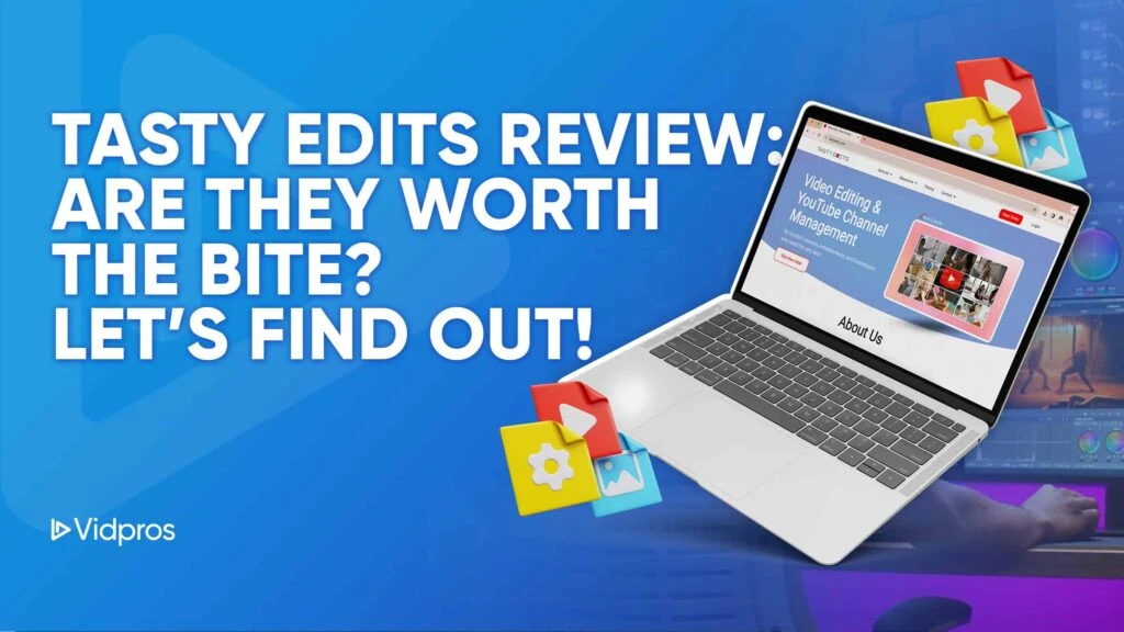 Tasty Edits website on a laptop