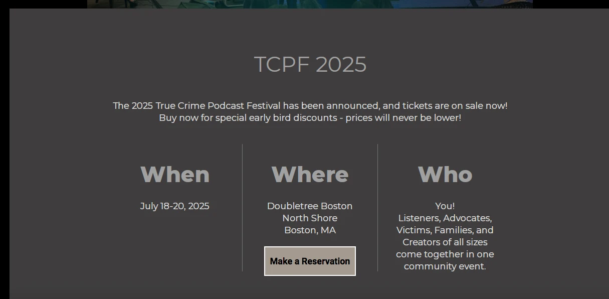 True Crime Podcast Festival 2025