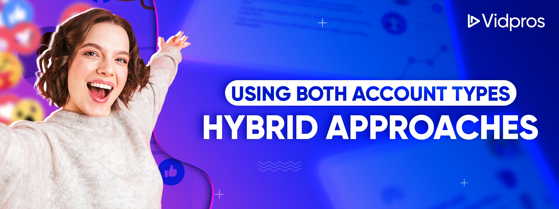 a woman content creator using hybrid approach in content creation