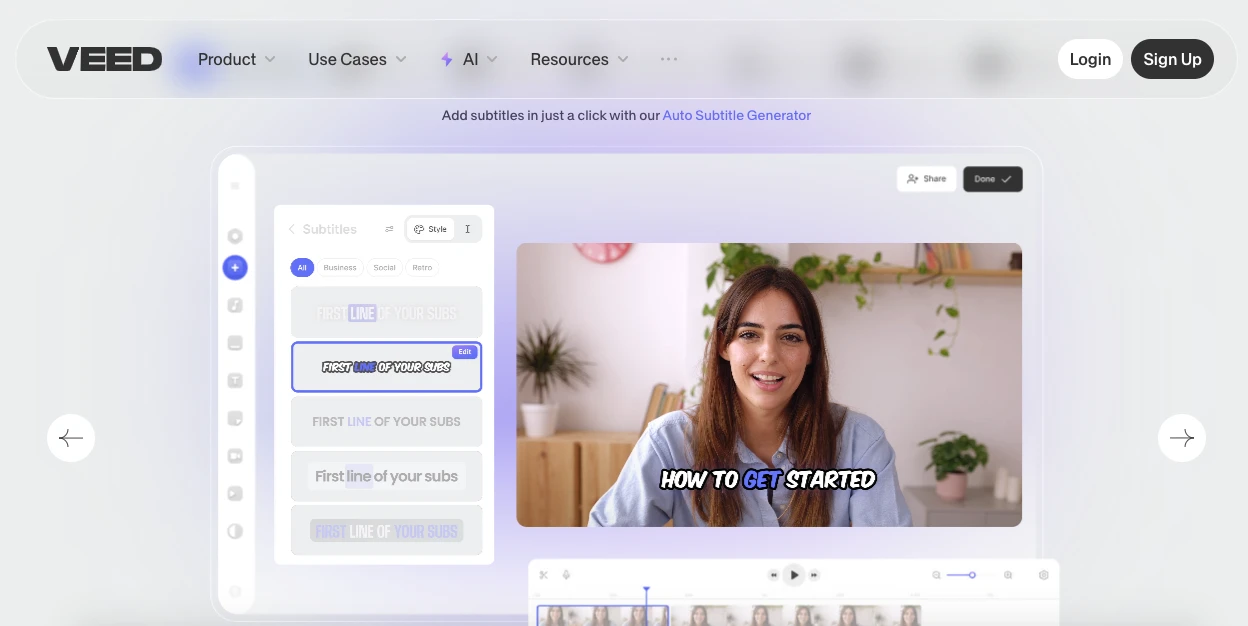 Veed.io Homepage