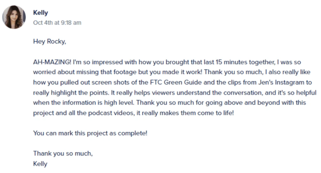 Vidpros Customer Testimonial